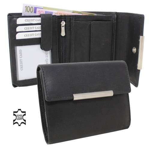 Leder damen geldbörse - leder,