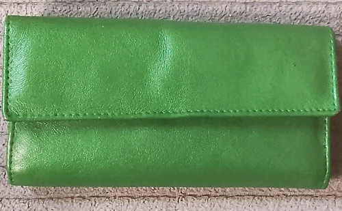 Vintage leder geldbörse - leder,